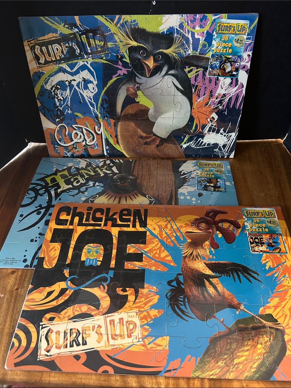 SONY Surf’s Up Puzzles - Chicken Joe, Tank, and Cody 36-Piece 2007